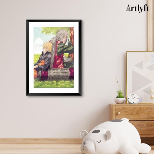 Image of ArtLyft Demon Slayer Anime Wall Frame A4 | Rengoku Quote Poster Frame | Motivational tanjiro - renguko Wall Art | Otaku Room Decor | Anim Lover Gift (Naruto)