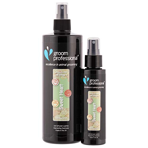 Groom Professional Sweet Hearts Pet Cologne, Excelencia en el Aseo de Animales, Colonia para Perros con un Aroma Dulce azucarado, Ideal para Usar Entre Lavados, Fabricado en Reino Unido, 100 ml Cover