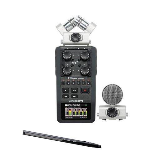 Sennheiser MKH-416 Short Shotgun Interference Tube Mic With Zoom H6 Recorder