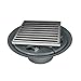 Infinity Drains ND 4-2P SS - 4? x 4? ND 4 - Strainer - Lines Pattern & 2" Throat in satin stainless with PVC Drain Body 2? Outlet