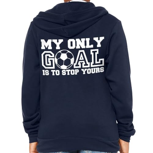 My Only Goal Is to Stop Yours Kids' Full-Zip Hoodie - Soccer Fan Gift - Game Day Apparel