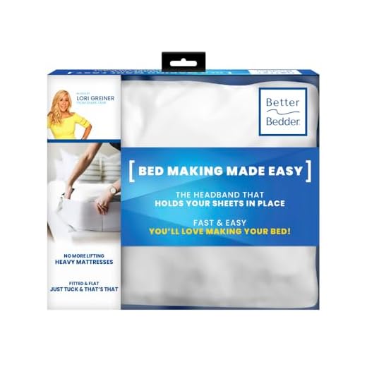 Better Bedder Bed Headband, Fabric Shell of Cotton, Polyester, and Spandex, Bed Making Made Easy, Transforms Any Flat Sheet into A Fitted Sheet, Fits All Mattress Heights- Queen 60” X 80”
