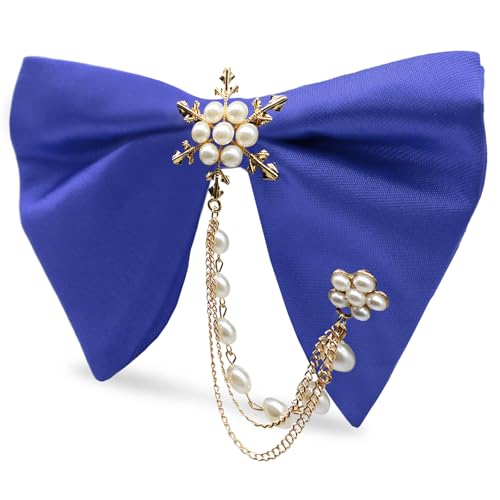 Image of Oversized Bow Ties for Men, Adjustable Bow Tie Pre-tied Bowties Pearl Decoration Bowtie for Tuxedo Wedding Party Prom