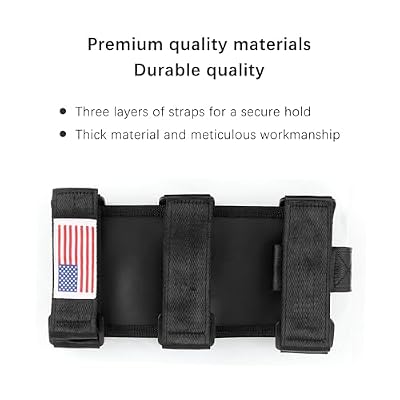 OFBAND Roll Bar Car Fire Extinguisher Mount with American Flag,Fire Extinguisher Holder with Adjustable Straps for Fixing,Universal Car Accessories for Vehicle