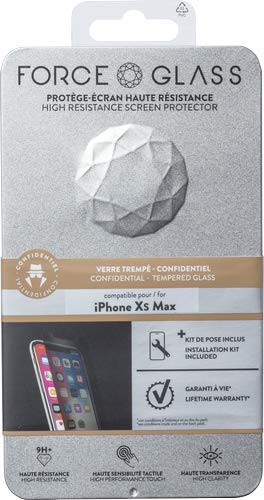 Forceglass Tempered Glass Screen Protector with Installation Kit for iPhone XS Max Smoke, smoky glass - Image 3