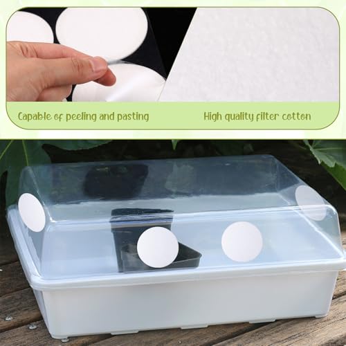 Image of Tegeme 120 Pcs 2.5 inch Monotub Adhesive Filter Disks Synthetic Filter Discs Paper Stickers for Mushroom Growing Supplies Pad Replacements