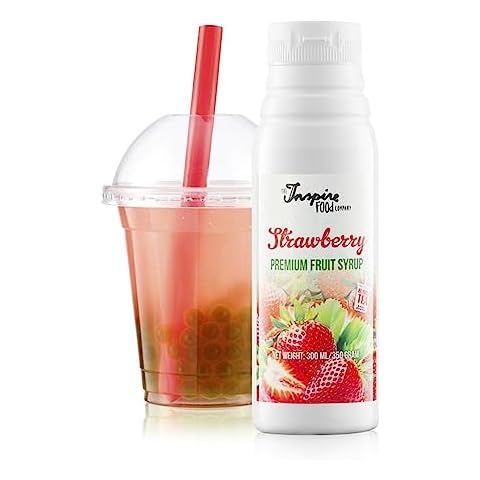 Fruchtsirup für Bubble Tea - 300ml - Erdbeere - 100% Vegan und Glutenfrei Cover