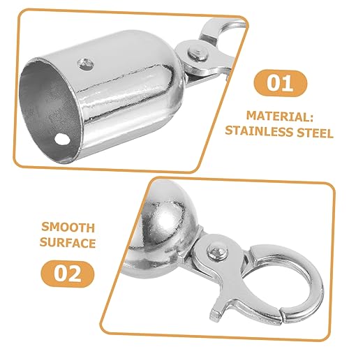 OSALADI 2 Stück Kordelstopper Kappe Ende des Seils Seilende der Glockenkappe Kordel Haken Kabelendkappe Kabelschloss Willkommen