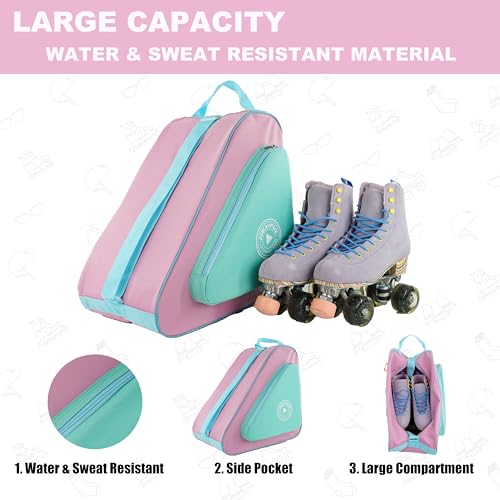 Image of HEXIFUL Skate Bag for Ice, Inline, Roller & Quad Skates - Kids & Adults