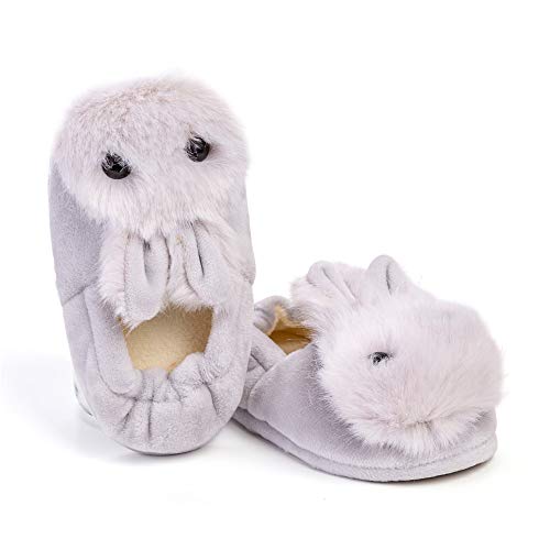 Baby Girls Cute Cartoon Warm House Slippers with Non-Slip Rubber Sole4