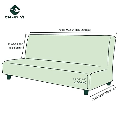 image for CHUN YI Stretch Armless Sofa Slipcover Elastic Fitted Full Folding Fut