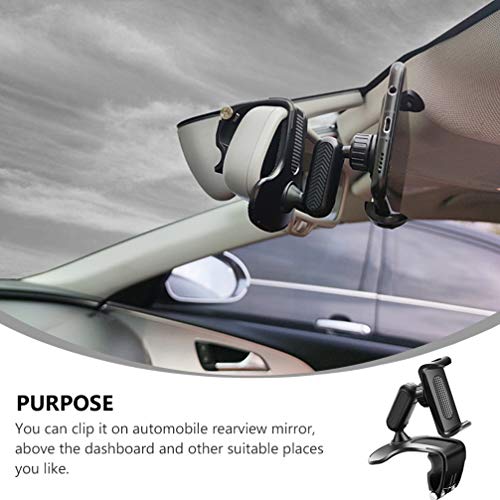 Hemobllo Suporte de telefone para carro com clipe giratório para celular, suporte de telefone para n