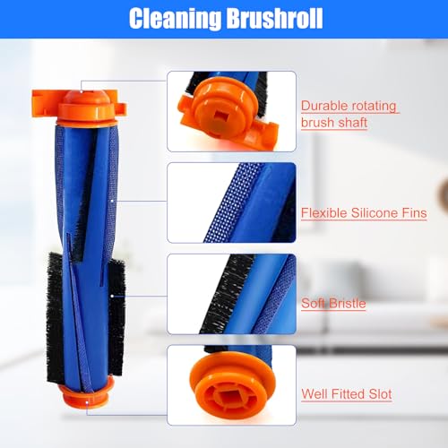 Image of Replacement Parts for Shark RV2310AE /AV2310AE /RV2320S /RV2300S /UR2360S Matrix Robot Vacuum Cleaner,1 Main Brush Roller, 6 Side Brushes, 2 HEPA Filters, 2 Foam Filters(Not for RV2300 /RV2310)-13Pack
