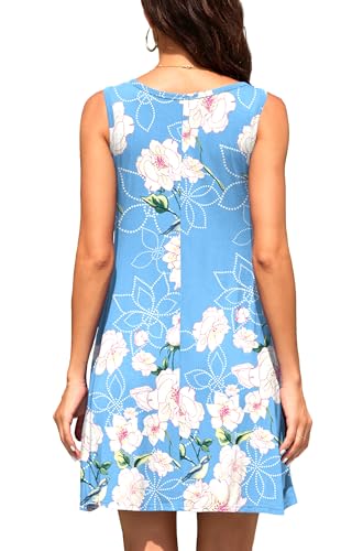 Image of WEACZZY Women Summer Casual Swing T Shirt Dresses Beach Cover up Loose Dress