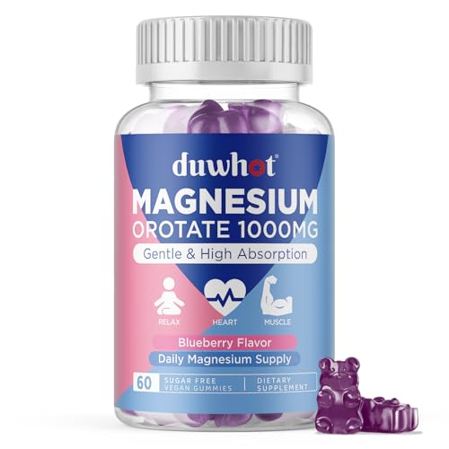 Magnesium Orotate Gummies for Women & Men 1000g Magnesium Supplement