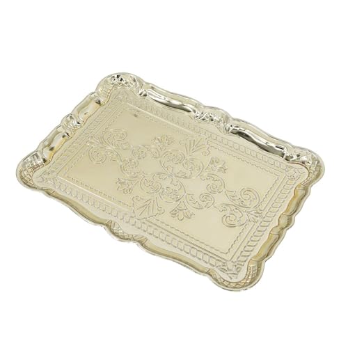 Platos decorativos rectangulares dorados, 11.8 x 9.1 pulg, pack 6 miniatura 5