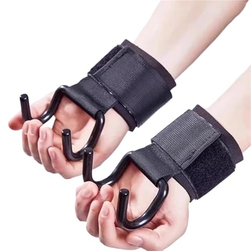Muñequeras Gym 2 agarres de gancho for levantamiento pesas con muñequeras, correas for barra mano gimnasio, guantes for dominadas y potencia
