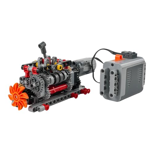 RCmall MOC High-tech 4/5/6 Speed Manual Gearbox Model Building Blocks Kit 8883 M Motor Power Functions DIY Transmission STEM Puzzle Toy Gift for Adults (6 Speed) by RCmall - Image 3