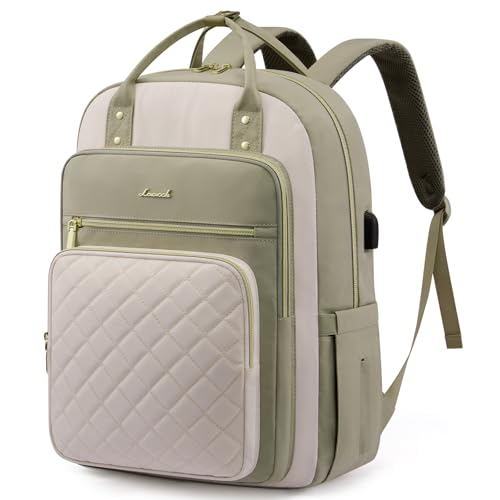 Image of LOVEVOOK Laptop Backpack Purse for Women, 15.6 inch Laptop Bag for Travel with USB Port, Water Resistant Lightweight Daypacks for College Work Business, Nurse Teacher Computer Backpacks