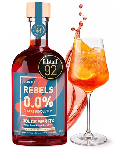 REBELS 0.0% Dolce Spritz | Alkoholfreier Spritz | Doppelt destilliert für intensives Aroma | Preisgekrönter Geschmack | Vegan | Natürliche Botanicals | 500 ml