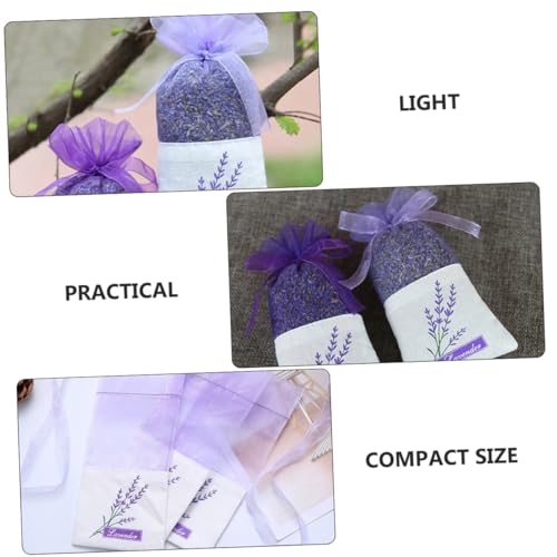 Bolsitas de saquillo de lavanda para decoración DIY 24pcs miniatura 3