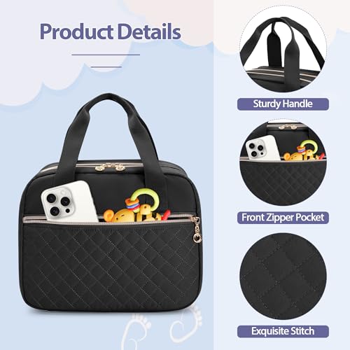 Damero Tragbare Muttermilchbeutel kompatibel mit Elvie, Willow und Momcozy Milchpumpe, Multifunktionell Muttermilch Kühltasche für Stillende Mütter, Milchbeutel für Muttermilch, Schwarz