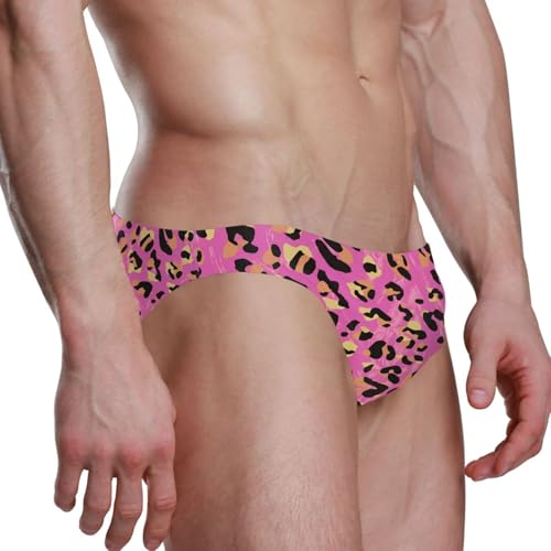 Men's Leopard Print Swim Briefs Bikini Swimsuit S 202c14643