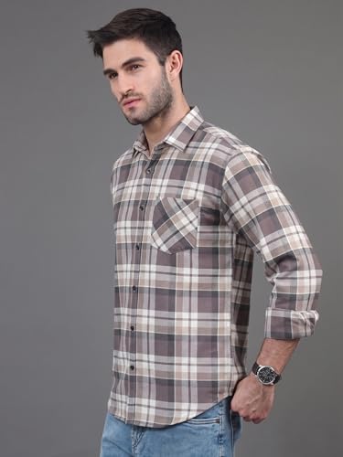Image of Mens Casual N Formal Single Pocket Check Shirt