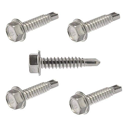 #12 x 1 pulgada Tornillos Hexagonal Autoperforante miniatura 4