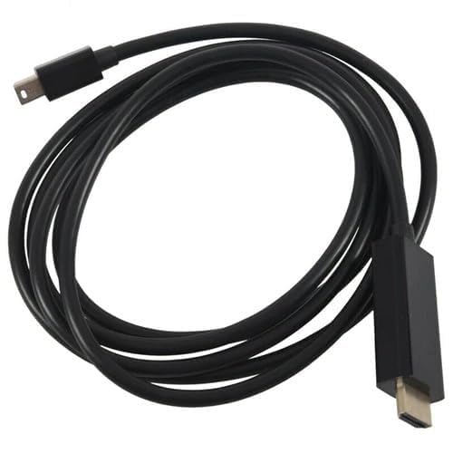 Image of Madhabi Mini DisplayPort to HDMI Cable 3M, Mini DP to HDMI Adapter Cord, Compatible with MacBook Pro, MacBook Air, iMac, Surface, Thunderbolt Port Devices, HDTV, Monitor, Projector - Black