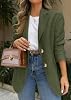 PRETTYGARDEN 2026 Blazer para Mujer Casual de Negocios, Manga Larga, Solapa, Chaqueta de Traje Abierta, Blazer de Trabajo con Bolsillos OEKO-TEX STANDARD 100 3