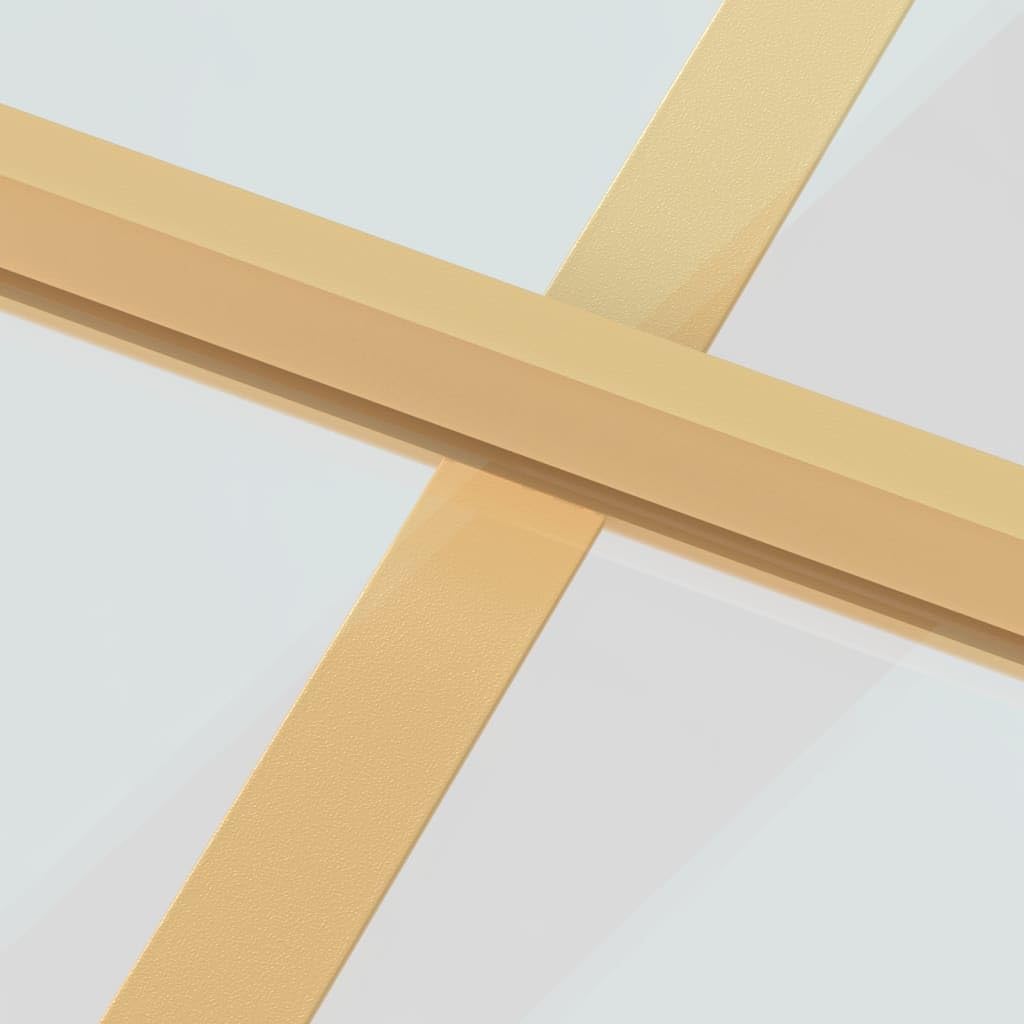 Drzwi wewnętrzne Slim Golden 83x201.5 cm szkło hartowane i aluminium materiały budowlane drzwi domowe