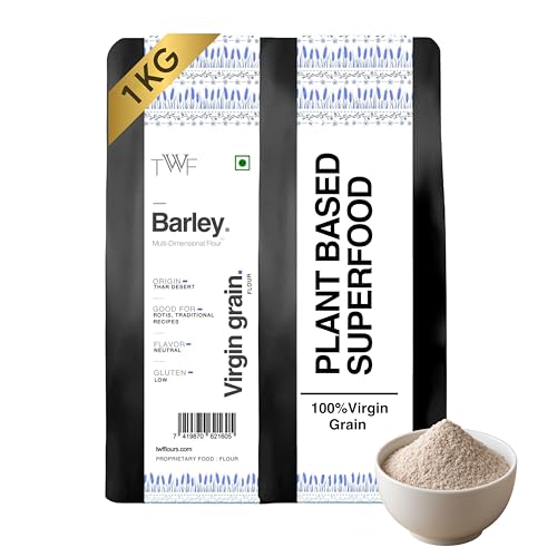 Image of TWF Virgin Barley Flour (1 kg) - Jau Atta | Jav | Barli | Yavalu | Yava | 100% Natural, High Fiber Flour for Baking & Cooking | Ancient Grain, Minimally Processed | Perfect for Plant-Based Diets