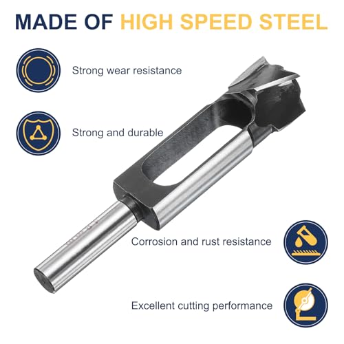 Image of HARFINGTON Wood Tenon Dowel Plug Cutter 18mm Metric Tenon Dowel Cutting Tools Drill Bit High Speed Steel Wood Plug Dowel Cutter with Round Shank for Woodworking Furniture Making