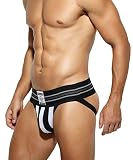 Arjen Kroos Men's Jockstrap Athletic Supporter Sport Jock Straps Male Underwear,white/black,M