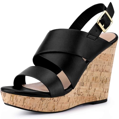Perphy Open Toe Platform Wedge Sandals for Women