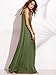 Verdusa Women's Casual Sleeveless Deep V Neck Summer Beach Maxi Long Dress Olive Green M