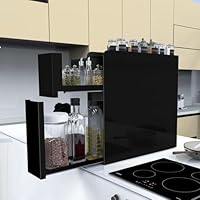 Amazon｜ママ倉 【一体成型・取付不要】隠せる調味料ラック 2段 幅12.4