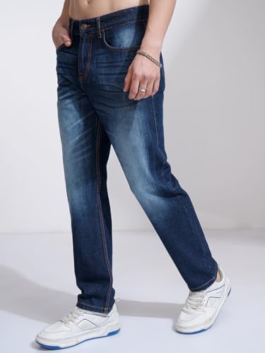 Image of Highlander Men's Straight Fit Jeans | Stretchable | Everyday Comfort & Style| Jeans for Man