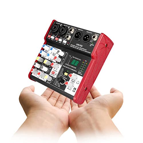 Mezclador De 4 Canales, Tarjeta De Sonido, Consola Mezcladora De Audio, 16 Efectos Integrados Con...