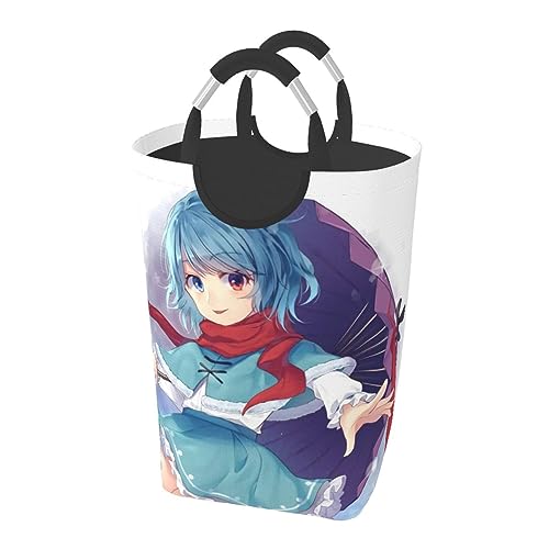 東方多々良 小傘 ランドリーバスケット ランドリーバッグ ランドリー収納 防水 取っ手付き 収納バスケット 折り畳み 大容量 衣類収納バッグ 省スペース 蓋なしかご