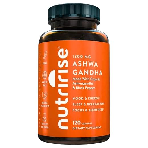 Ashwagandha 1300mg Made with Organic Ashwagandha Root Powder & Black Pepper Extract - 120 Capsules. 100% Pure Ashwagandha Supplement for Stress Relief, Anti-Anxiety & Adrenal, Mood & Thyroid Support
