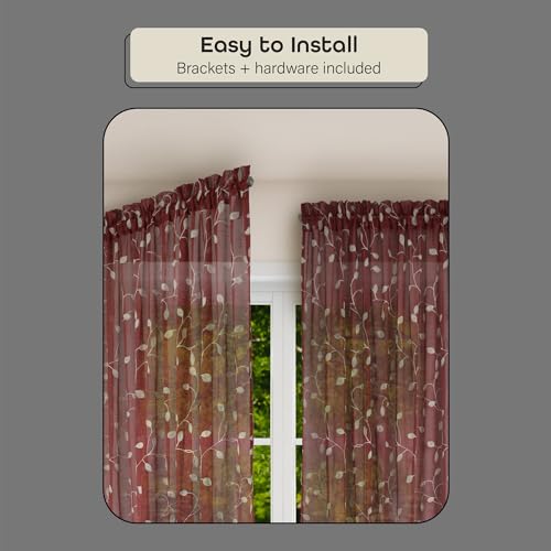 Image of Innovative Brent Swing Arm Window Curtain Rod, Bronze - 1 /2 inch Rod Diameter Fits Windows Size 20 inch - 36 inch - Stainless Steel Heavy Duty Drapery Rods for Bedroom, Living Room, Kitchen & Bathroom