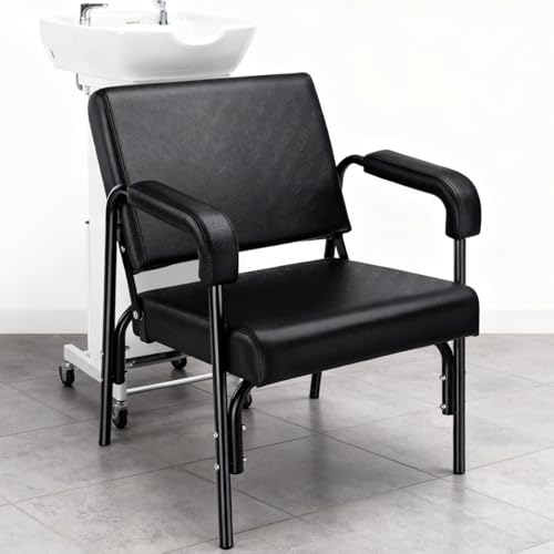 Salon Shampoo Chair Auto Reclining with Thick Cushions Heavy Duty Shampoo Bowl Chairs for Salon Comfortable Hair Washing Chair for Home Professional Spa Beauty Equipment for Hair Stylists Barbers
