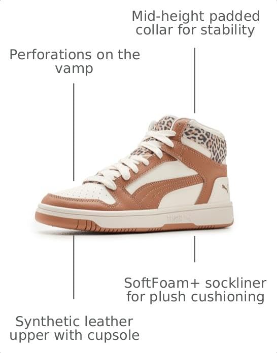 Image of Puma Womens Rebound Layup Luster Mid Shoes