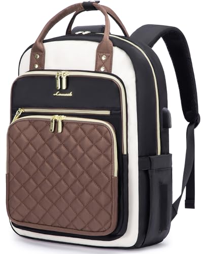 Image of LOVEVOOK Laptop Backpack Purse for Women, 15.6 inch Laptop Bag for Travel with USB Port, Water Resistant Lightweight Daypacks for College Work Business, Nurse Teacher Computer Backpacks