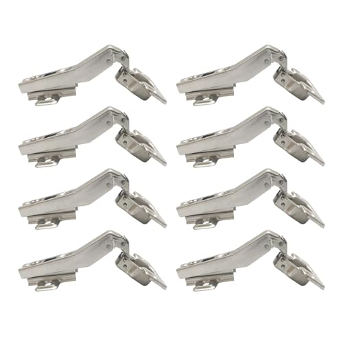 LIKERAINY 45 Grado Bisagra de Esquina Ø 35mm sin Amortiguación para Puertas Plegables Bisagras para Puertas de Empotrado Mueble Armario Juego de 8