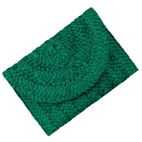 Image of Straw Clutch Bag for Women Envelope Woven Clutch Handbag Summer Beach Purse
