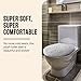 Toilet Lid Cover - Brown, Plush Microfiber Oval Toilet Seat Covers for Bathroom, Machine Washable Elongated Toilet Cover Seat, Stretches up to 21