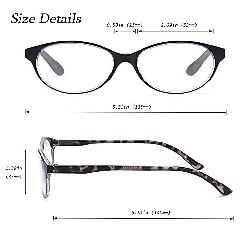 Eyeurl 4 Pairs Reading Glasses For Women Men Anti Blue Light Blocking Computer Readers Glasses With Pouches,1.5 #TOP2